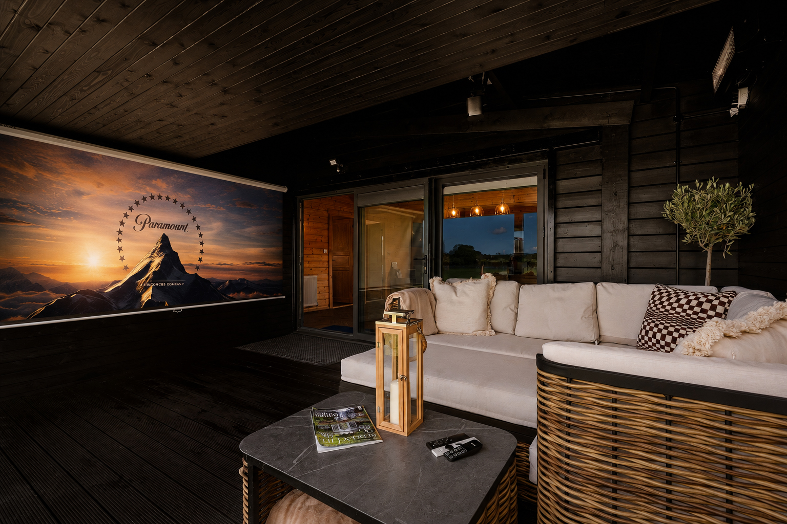 Outdoor Cinema Lodge in West Sussex