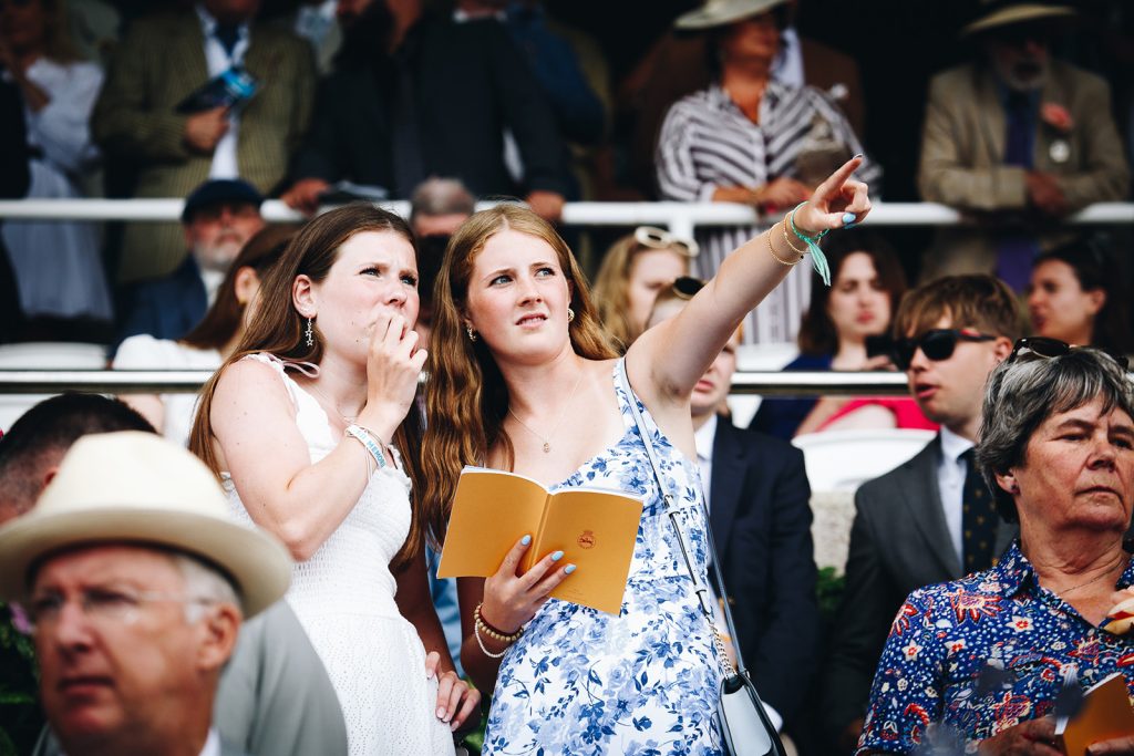 Racegoers at Glorious Goodwood